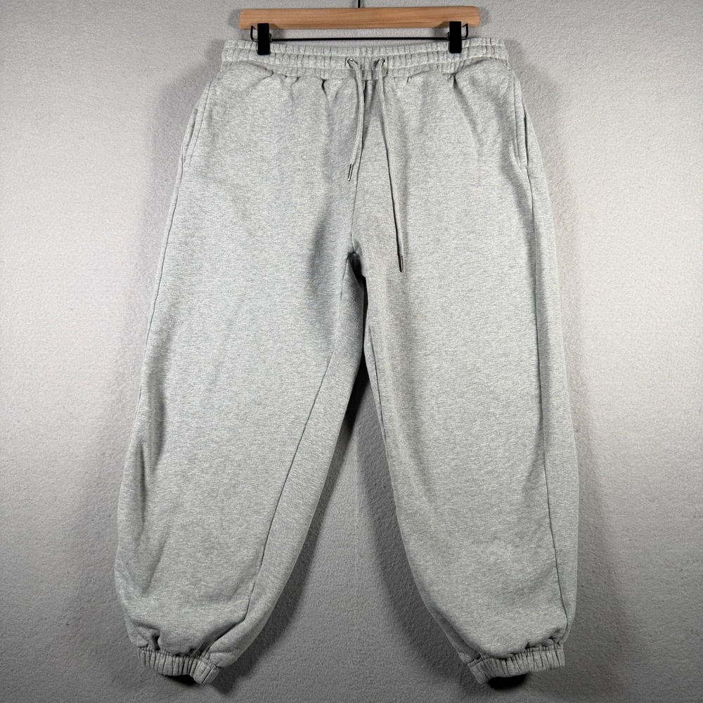 Quince Organic Heavyweight Fleece Boyfriend Sweatpant Heather Grey L LB20276